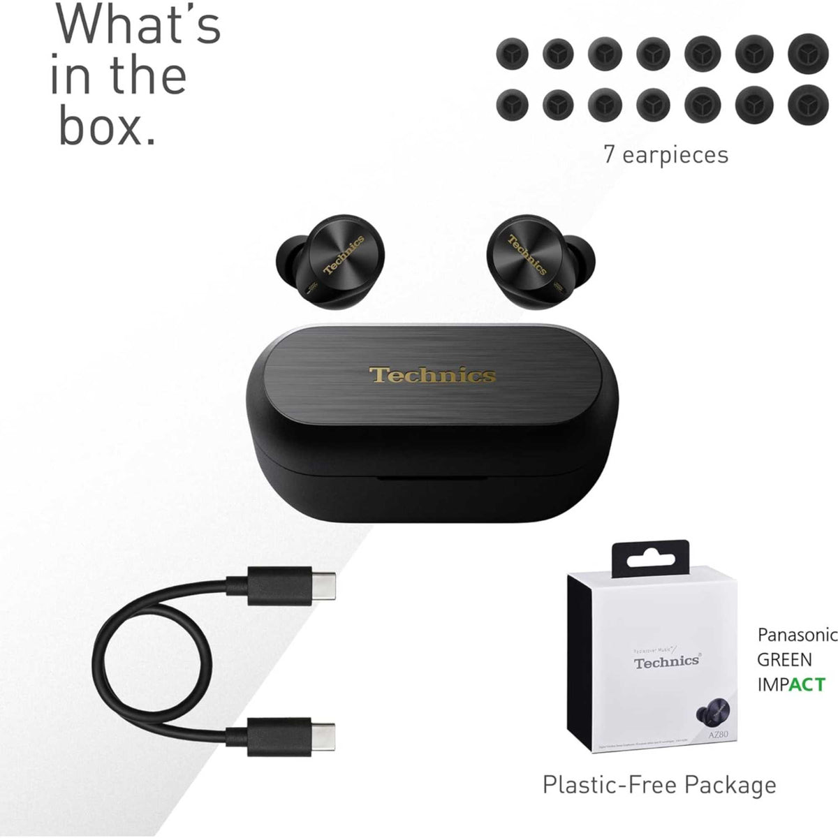 Technics EAHAZ80EK Wireless Earbuds with Noise Cancelling
