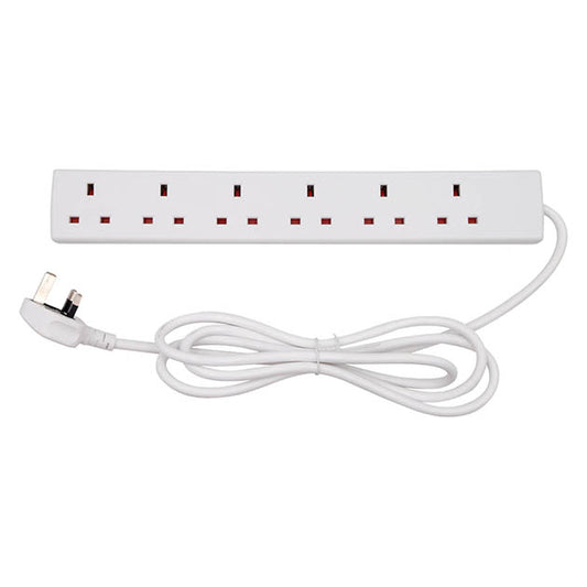 13A 2M 6 Gang Extension Lead