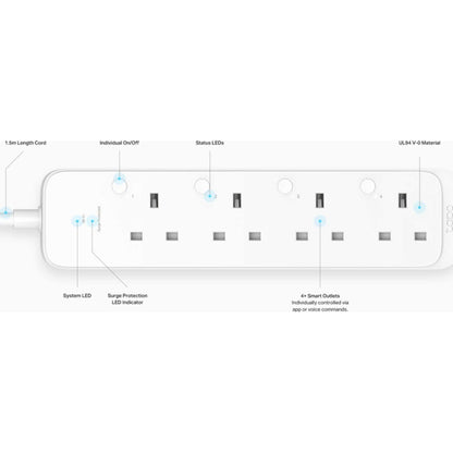 TP-Link P304M Smart Wi-Fi Power Strip - White