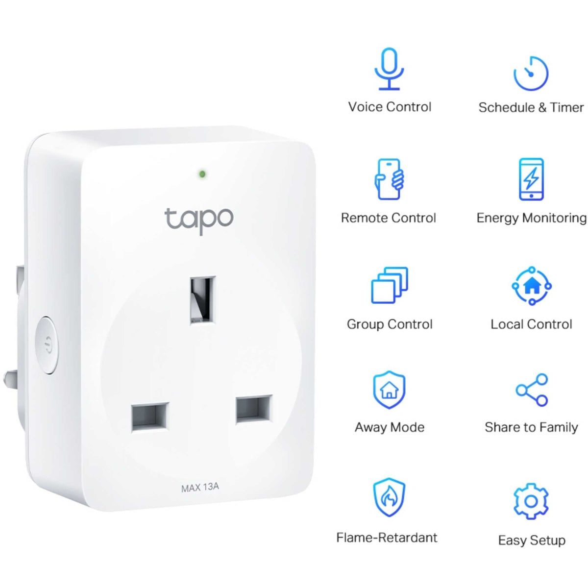 TP-Link Tapo P110 Mini Smart Wi-Fi Socket with Energy Monitoring - 4 Pack