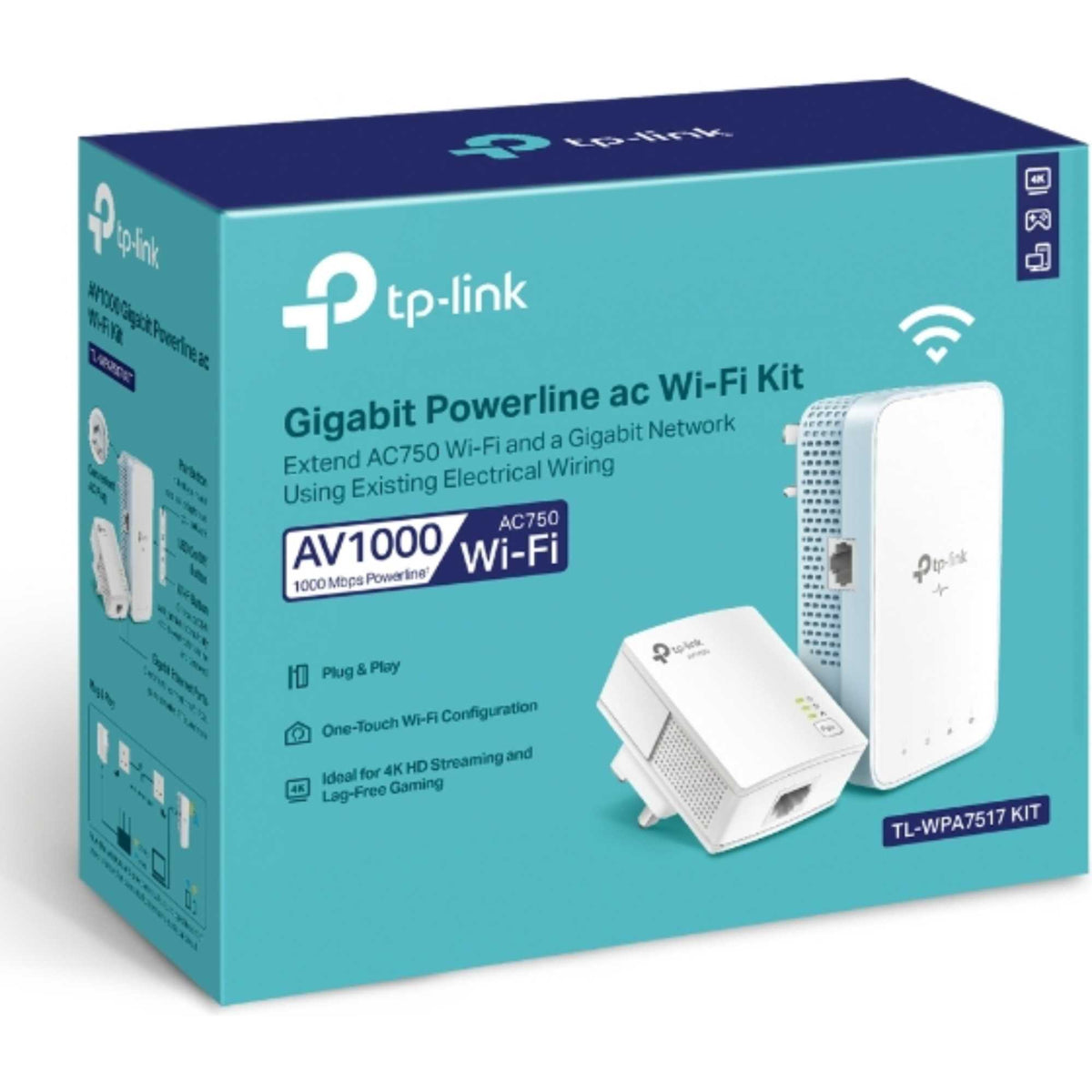 TP-Link TLWPA7517KIT AV1000 Gigabit Powerline AC Wi-Fi Kit