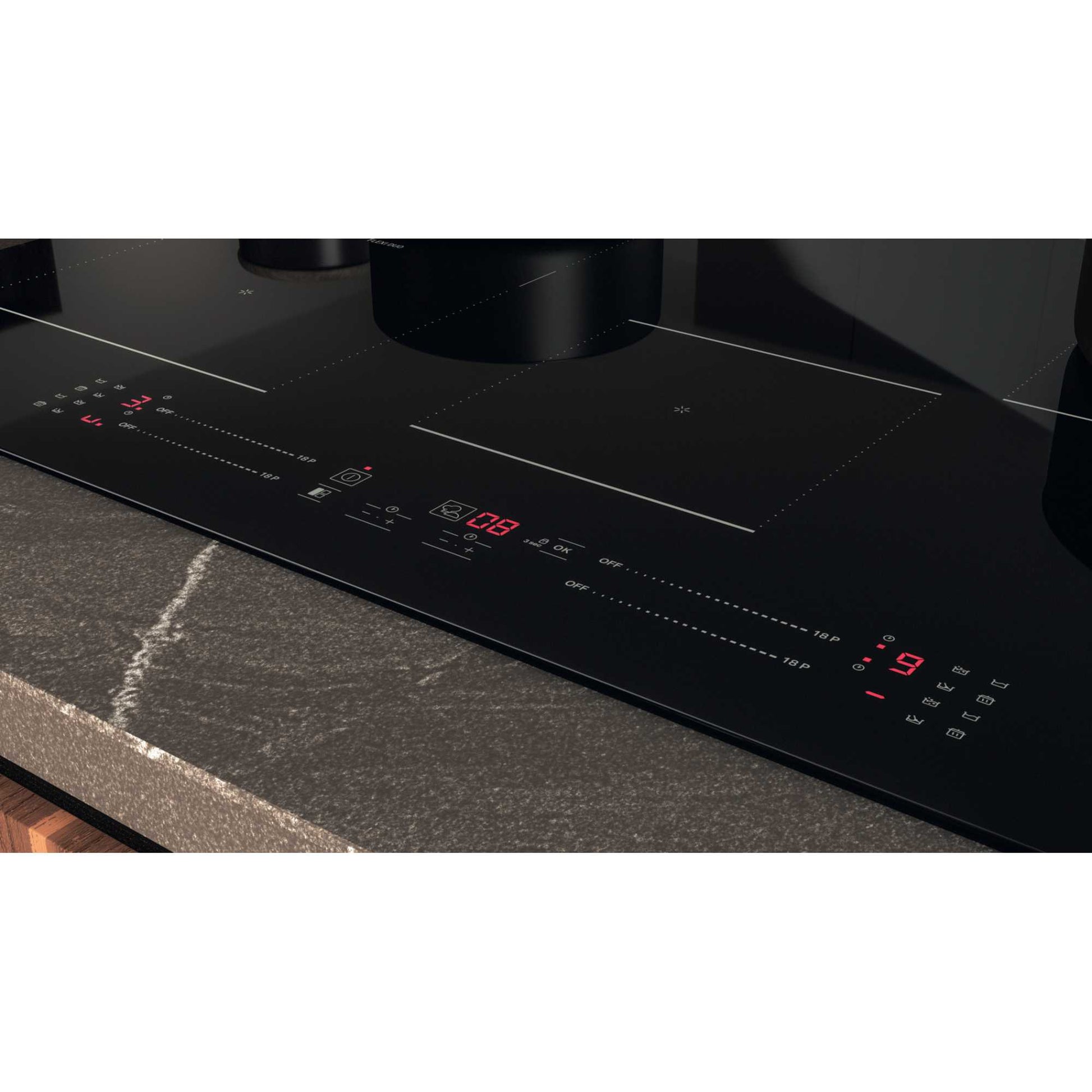 Hotpoint TS 6477C CPNE 77cm CleanProtec 4 Zone Induction Hob - Black