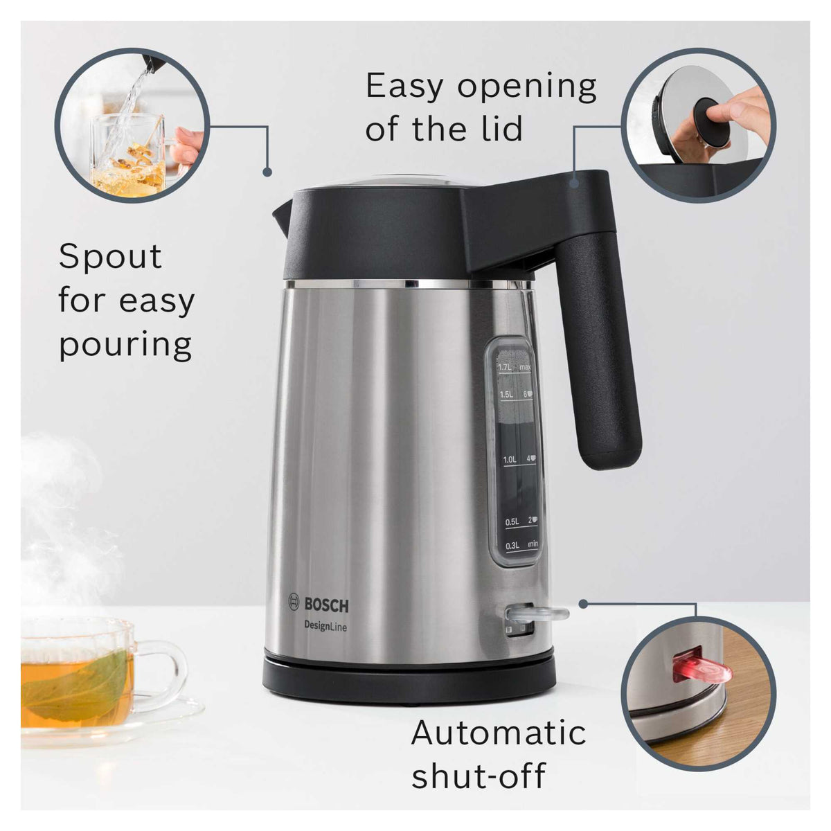 Bosch TWK5P480GB 1.7l 2.4kw Kettle