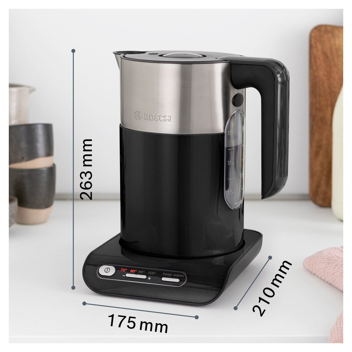Bosch TWK8633GBB 1.5L 3kWh Kettle - Black