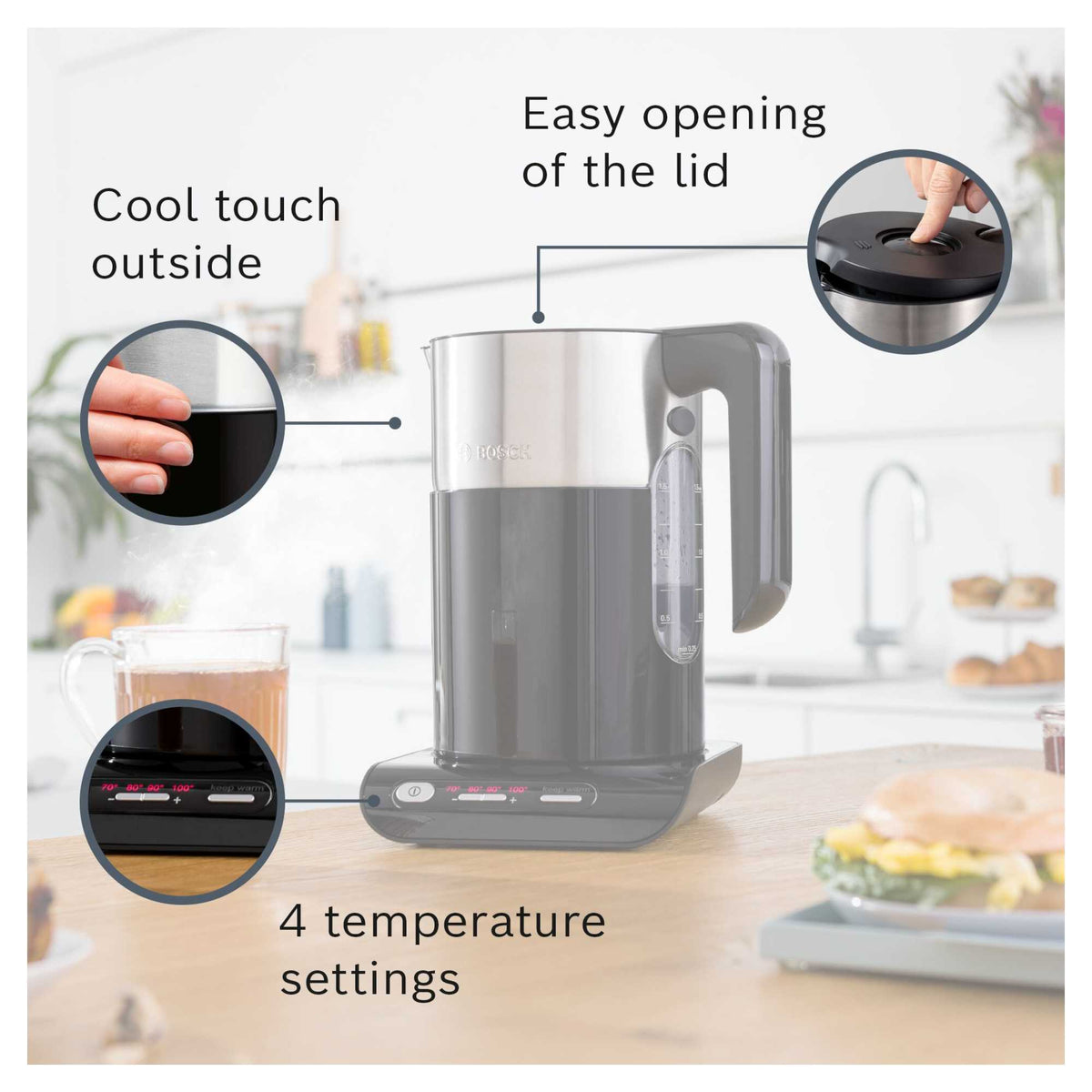 Bosch TWK8633GBB 1.5L 3kWh Kettle - Black