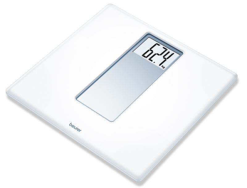 (DNO)ACRYLIC BATHROOM SCALES WHITE/SILVER