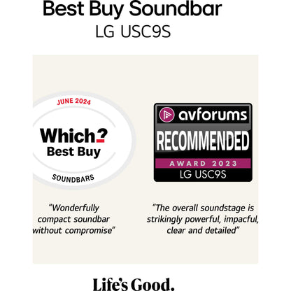 LG USC9S 3.1.3 Channel Soundbar with Wireless Subwoofer