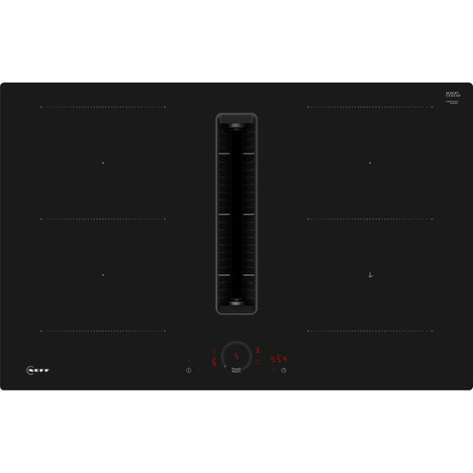 NEFF V58NHQ4LO N70 80cm 4 Burner Hob with Integrated Ventilation - Black