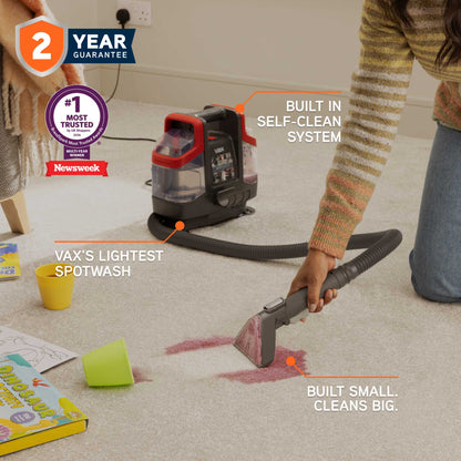 VAX CDSW-MCXS Spotwash Mini Spot Cleaner Handheld - Grey/Red