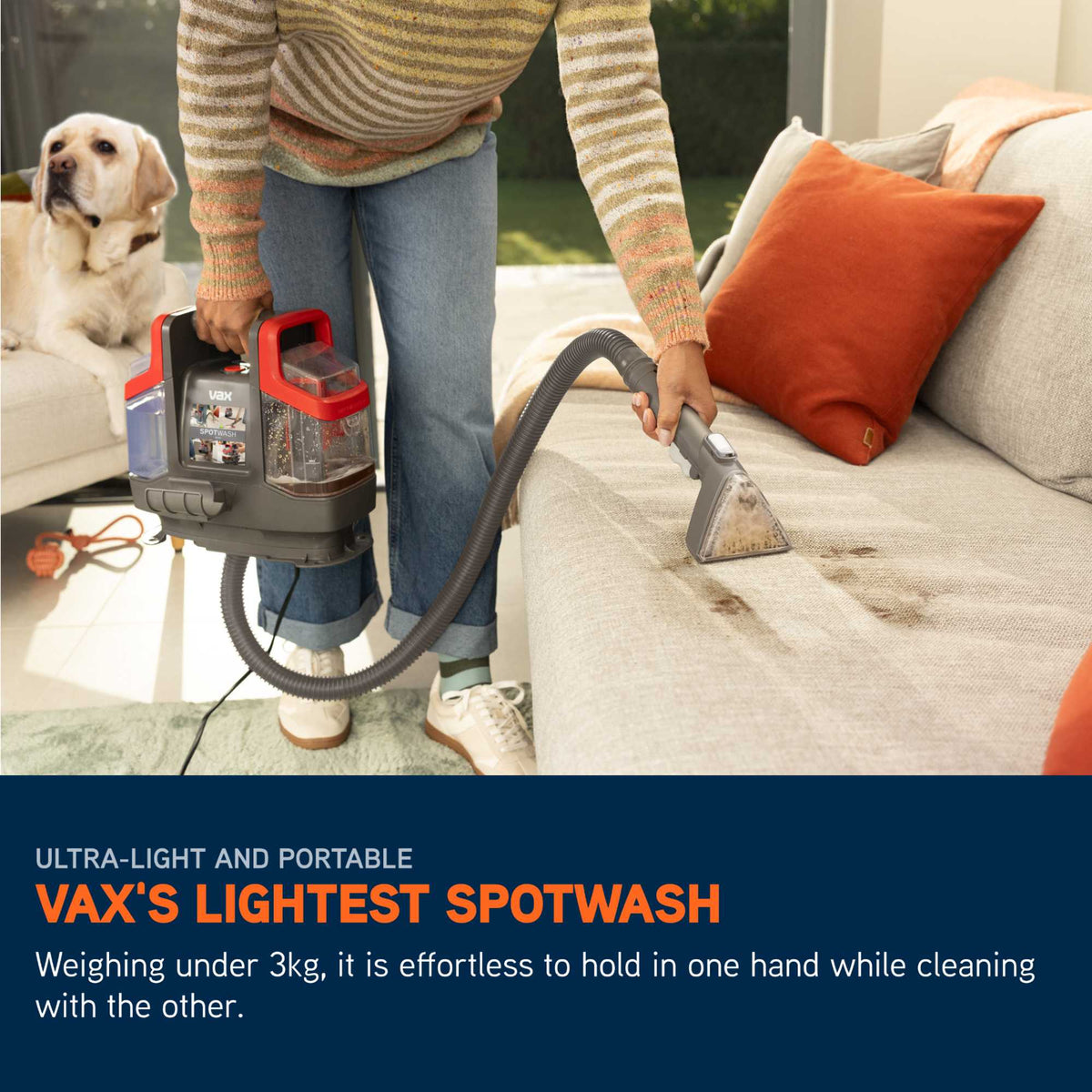 VAX CDSW-MCXS Spotwash Mini Spot Cleaner Handheld - Grey/Red