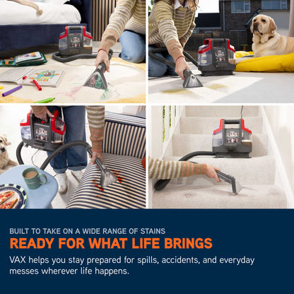 VAX CDSW-MCXS Spotwash Mini Spot Cleaner Handheld - Grey/Red