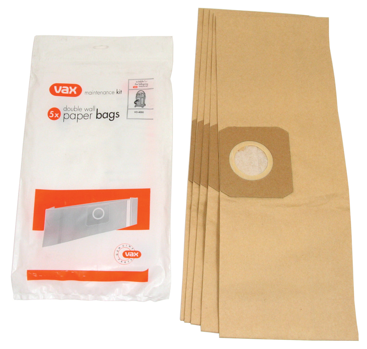 PAPER BAGS PACK OF 5 VAX VO4000