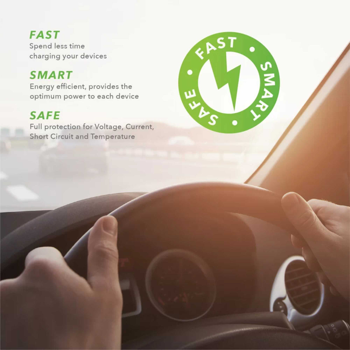 VELD VC48DG Super-Fast 2 Port USB 48W Car Charger