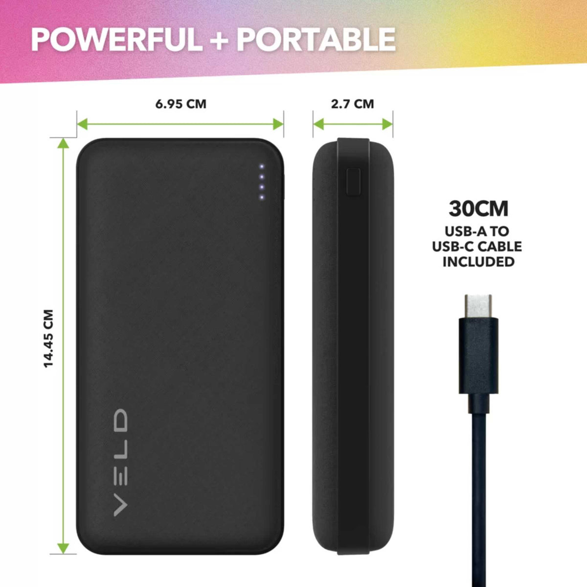 VELD VEPB2022B Essential 20,000mAh Power Bank