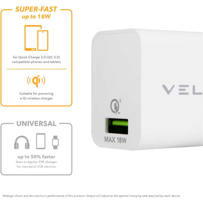 VELD VH18AW Super-Fast 18W USB Wall Charger