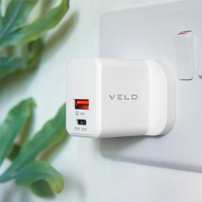 VELD VH30DW 30W Super-Fast 2 Port GaN Wall Charger
