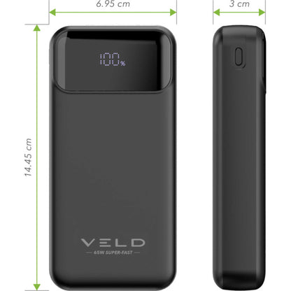 VELD VPB2065B 20,000 mAh 65W Power Bank - Black
