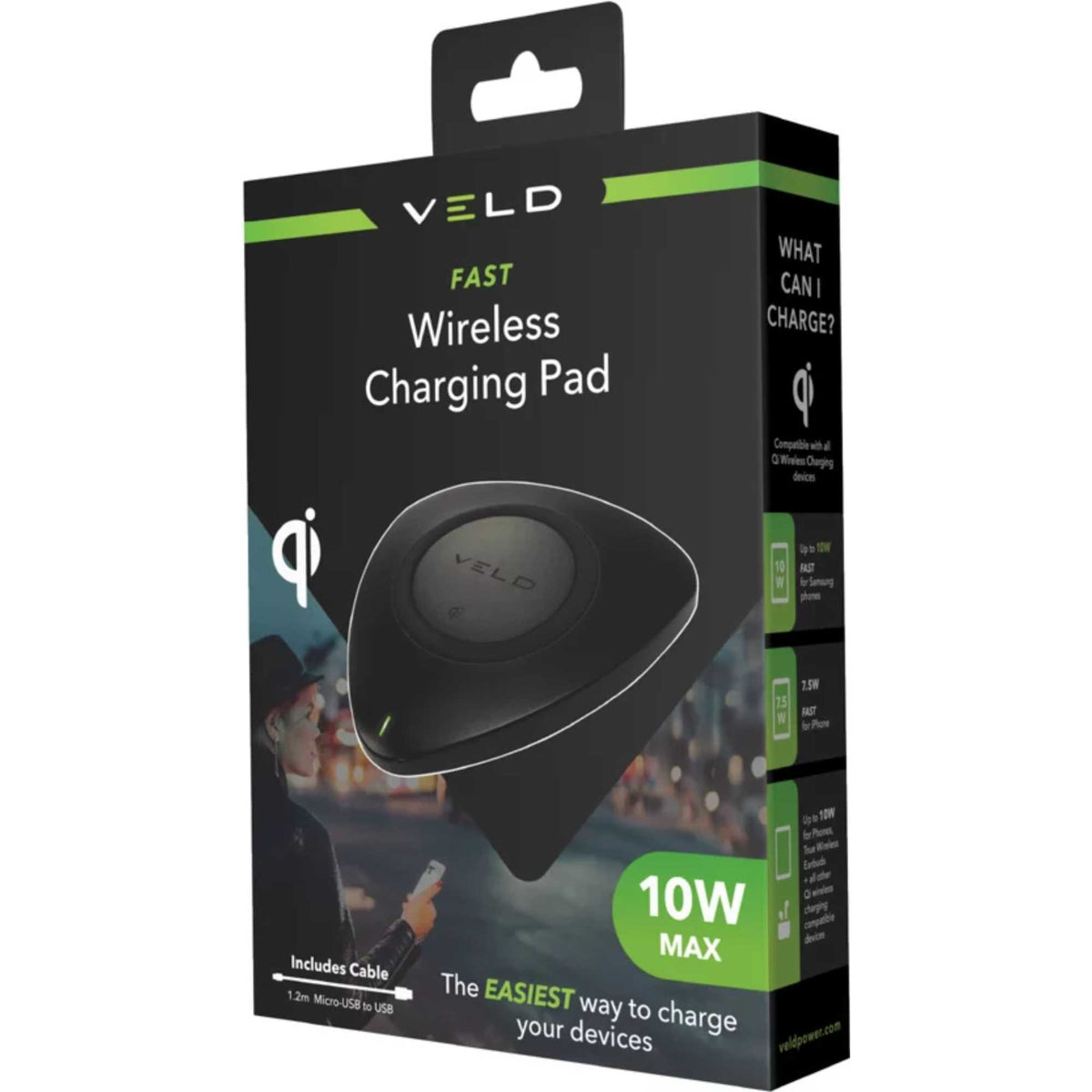 VELD VW10YB 10W Qi Fast Wireless Charging Pad iPhone/Android