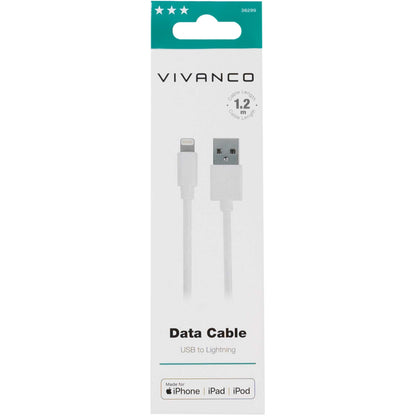 Vivanco 36299 1.2m Lightning USB Data Cable for Apple Devices