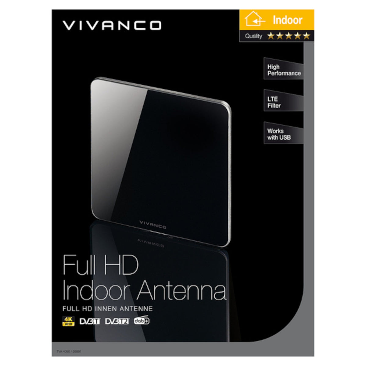 Vivanco 39283 Indoor Flat Panel Indoor TV Aerial