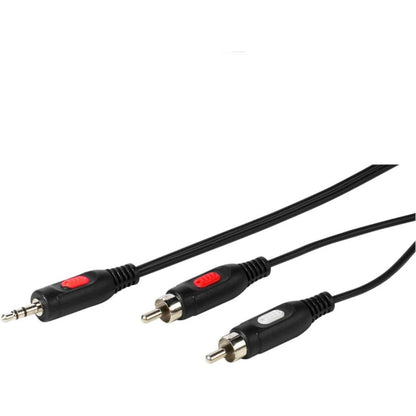 Vivanco 46030 3.5mm Plug to 2x RCA Connection 1.5m Audio Cable - Black