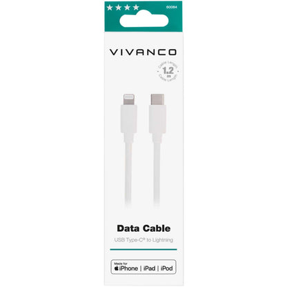 Vivanco 60084 1.2m Data Cable Lightning to USB-Type-C