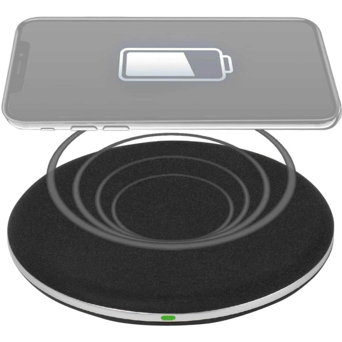 Vivanco 61628 10W Wireless QI Certified Fast Charging Pad with LED Light