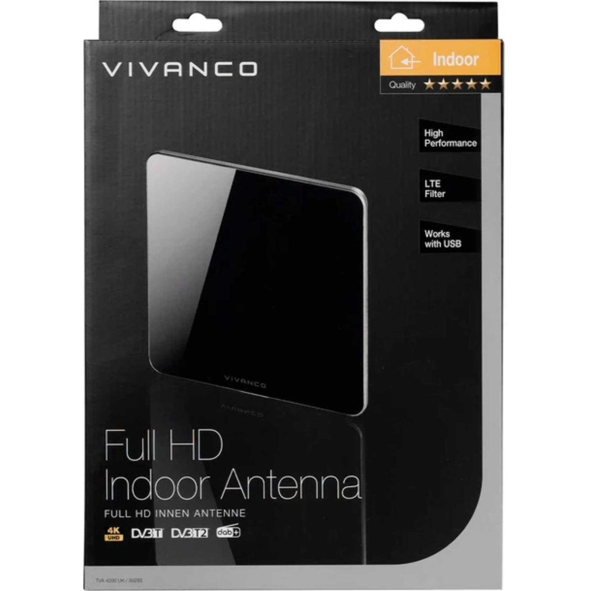 Vivanco VVTVANTFLAT High-Performance Indoor Antenna for Full HD TVs