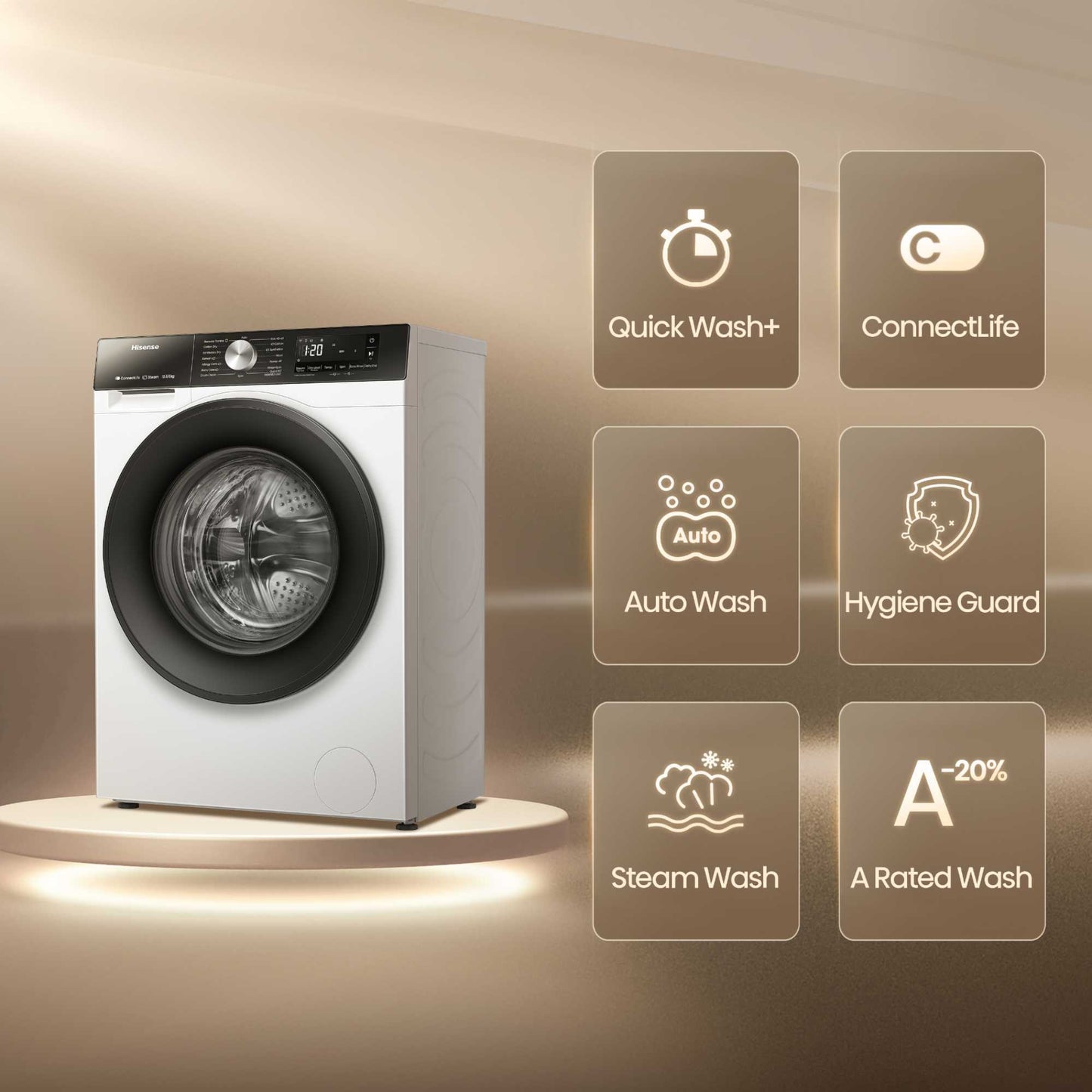 Hisense 10.5kg Wash 6kg Dry 1400rpm Washer Dryer - WD3S1043BW3