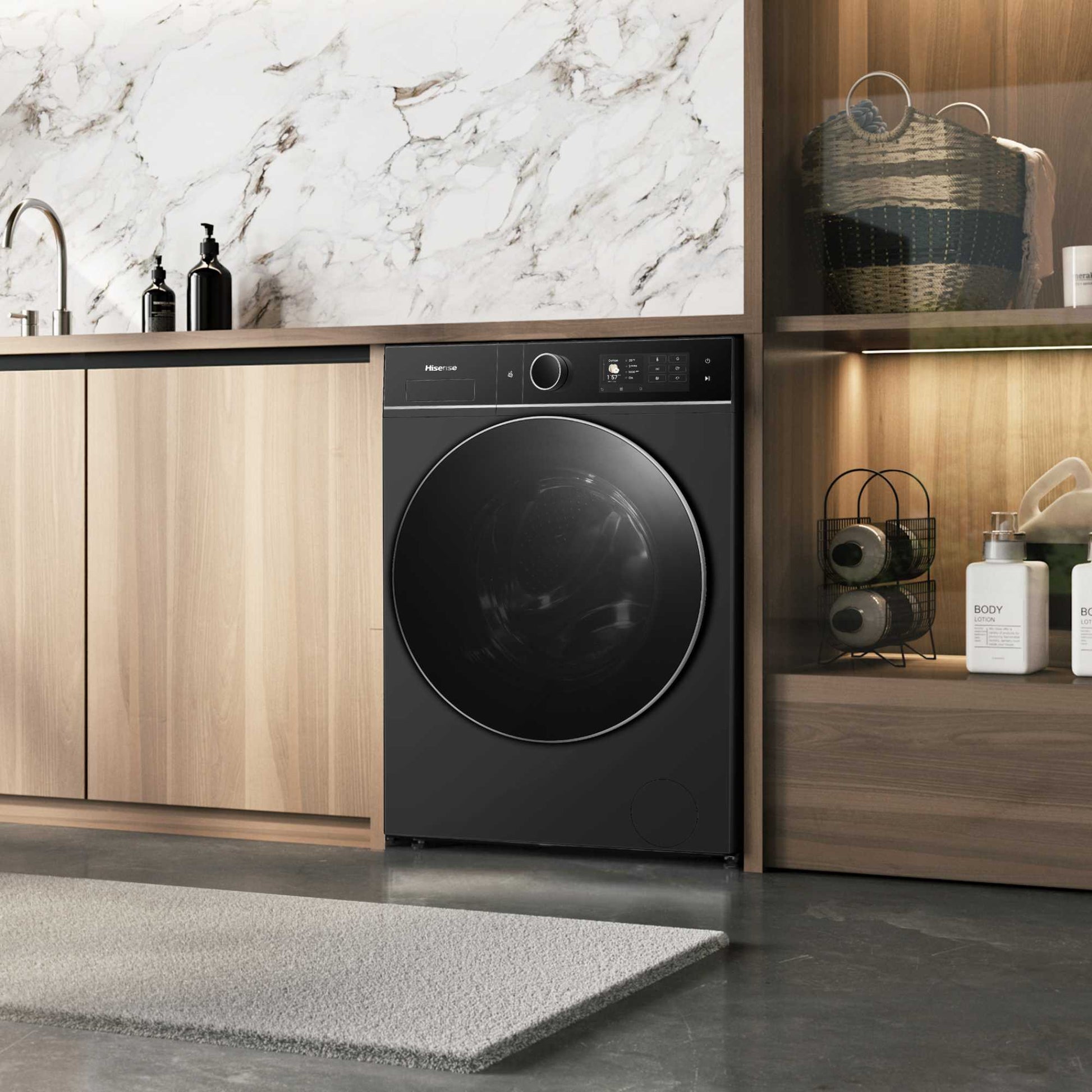 Hisense WD5I1245BBRH 5i Series 12/8kg 1400rpm Washer Dryer - Black