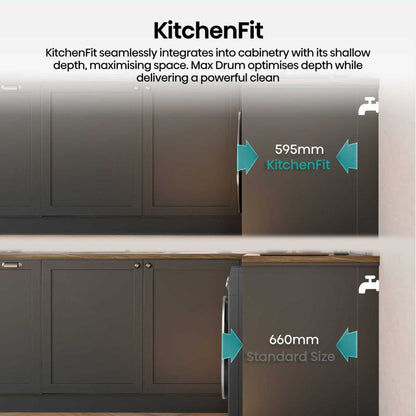 Hisense WD5I1245BBRH 5i Series 12/8kg 1400rpm Washer Dryer - Black