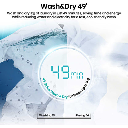 Hisense WD5I1245BBRH 5i Series 12/8kg 1400rpm Washer Dryer - Black