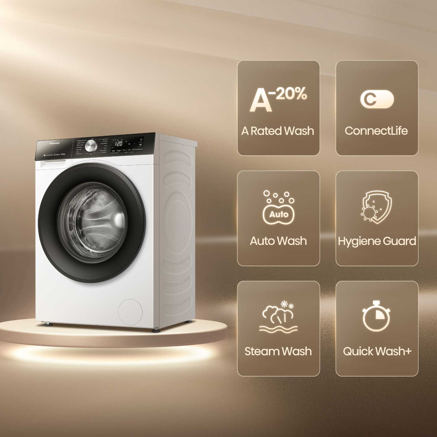 Hisense 3S Series 10.5kg 1400rpm Washing Machine - WF3S1043BW3