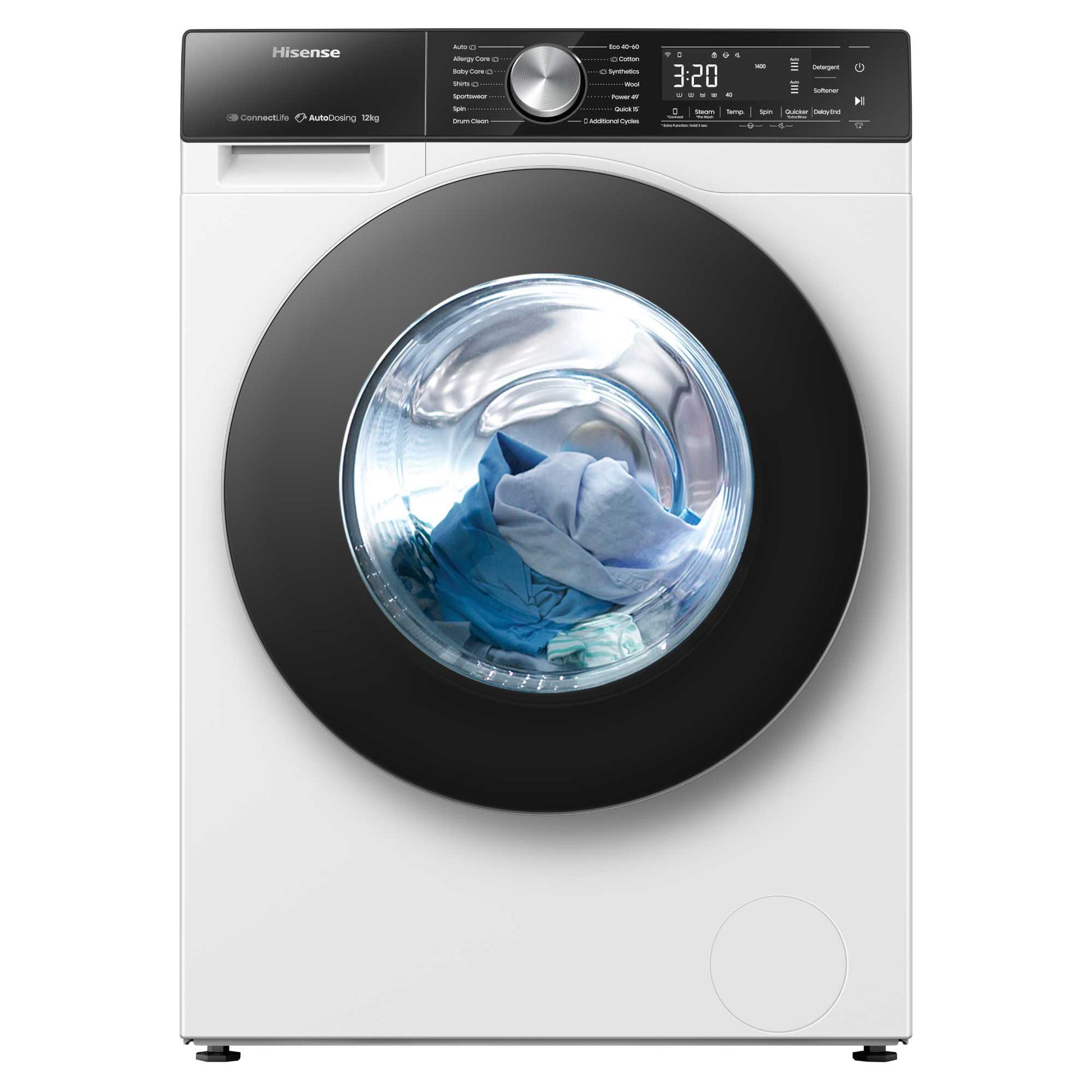 Hisense 5S Series 12kg 1400rpm Washing Machine - WF5S1245BW