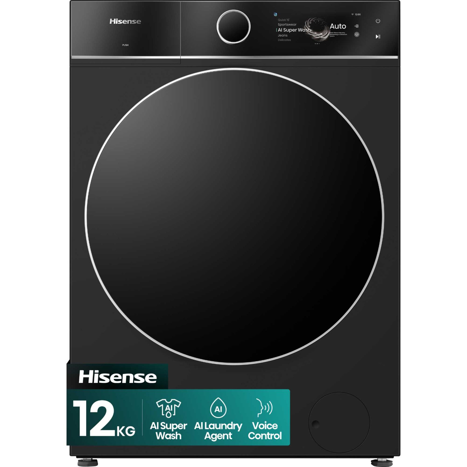 Hisense 12kg 1400rpm Washing Machine - WF7I1248BBR