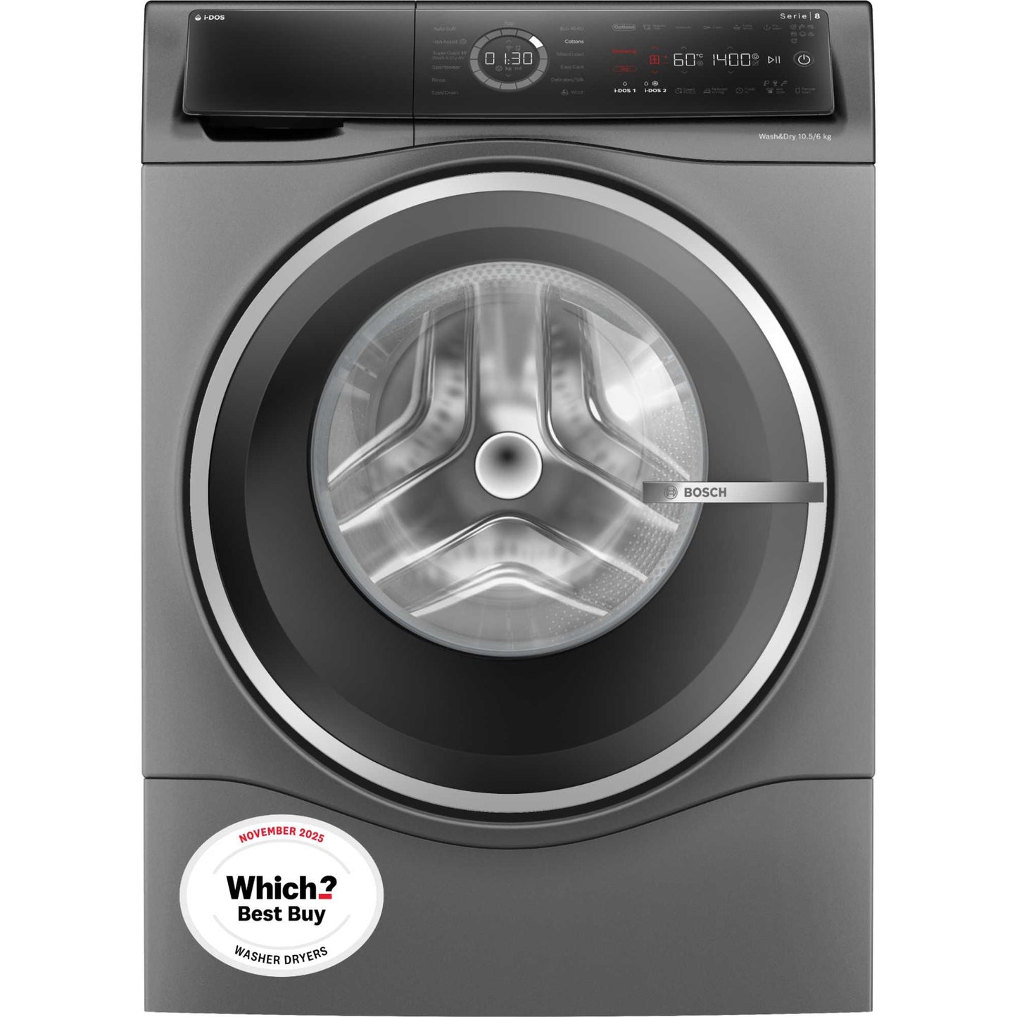 Bosch Series 8 10.5kg Wash 6kg Dry 1400rpm Washer Dryer - WNC254ARGB