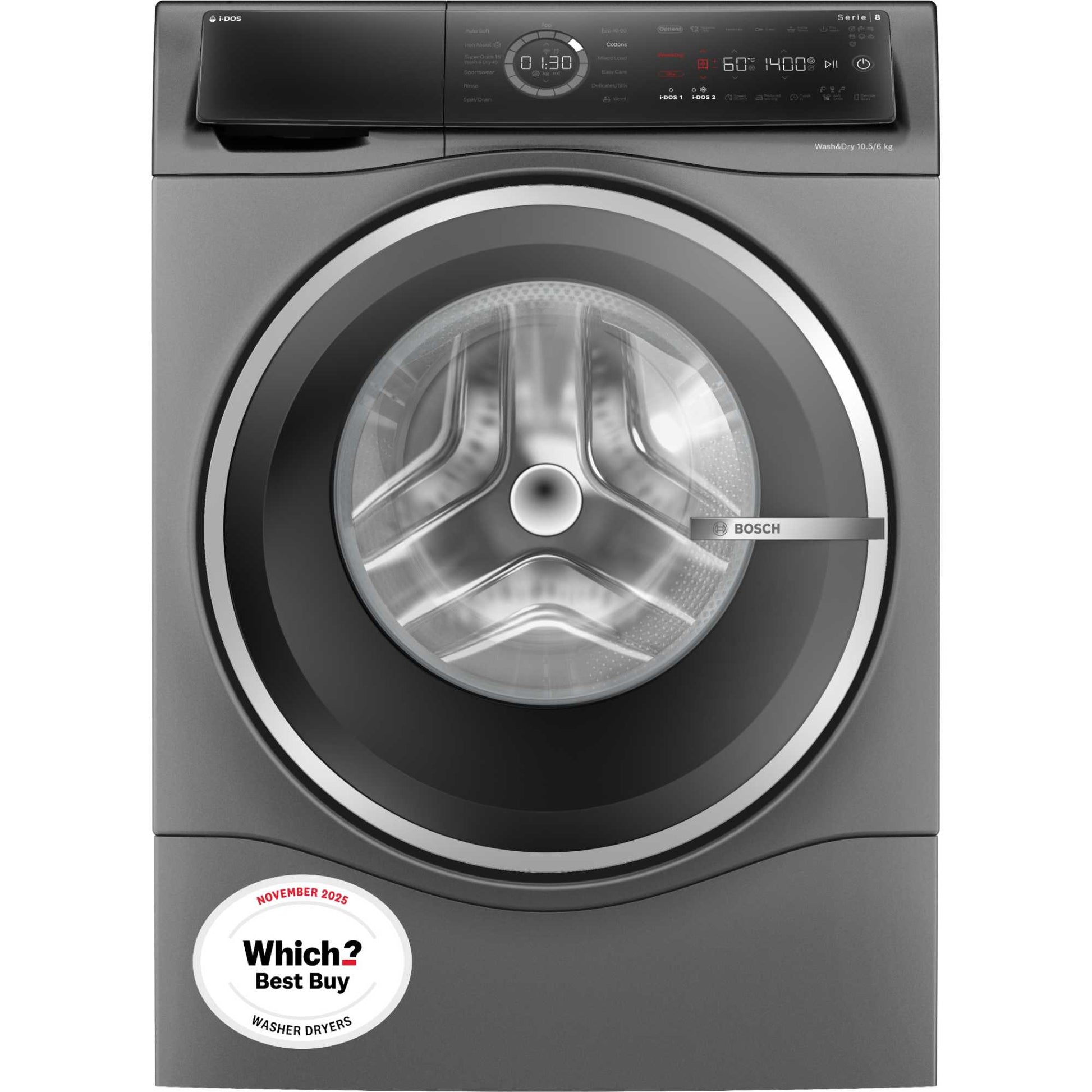 Bosch Series 8 10.5kg Wash 6kg Dry 1400rpm Washer Dryer - WNC254ARGB