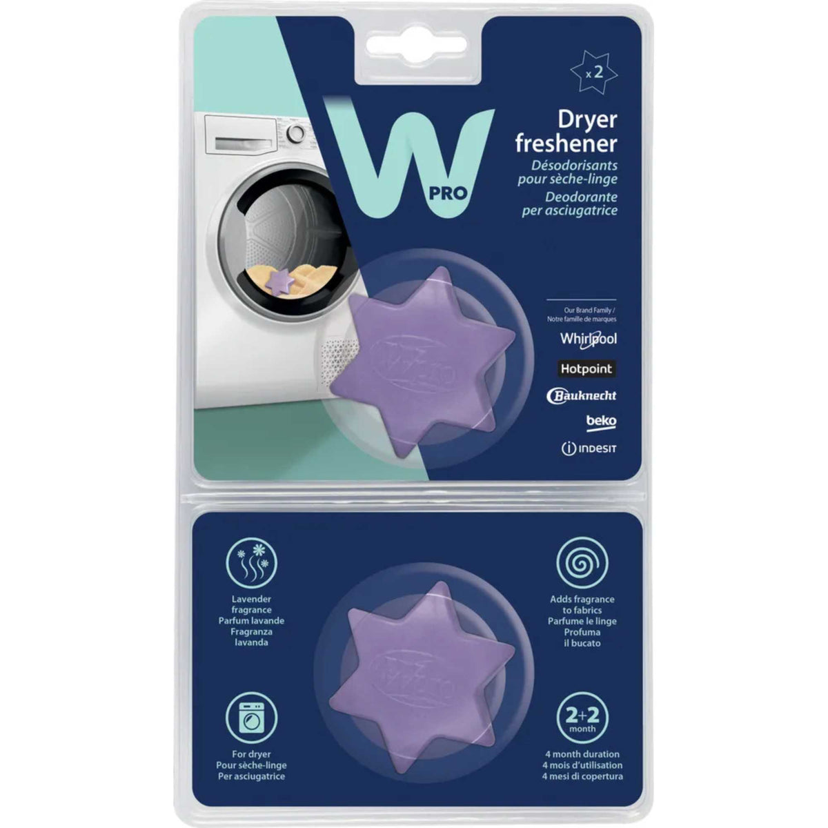 WPRO C00470714 Universal Dryers Freshners Pack 2 x Lavender