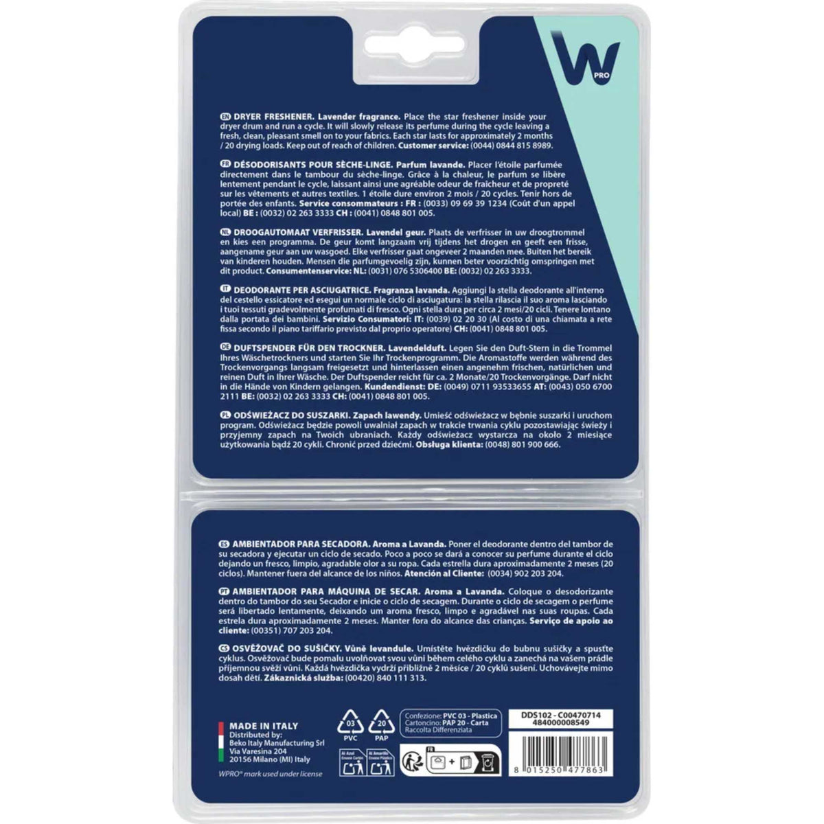 WPRO C00470714 Universal Dryers Freshners Pack 2 x Lavender