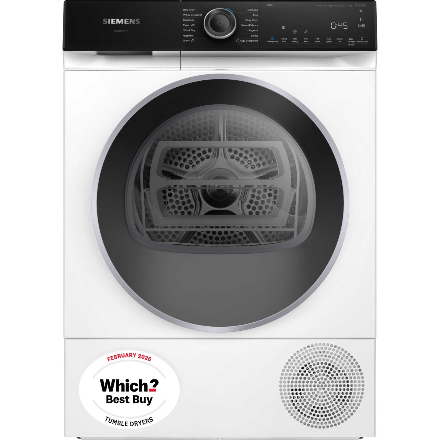 Siemens iQ500 9kg Heat Pump Tumble Dryer - WQ46H2D9GB
