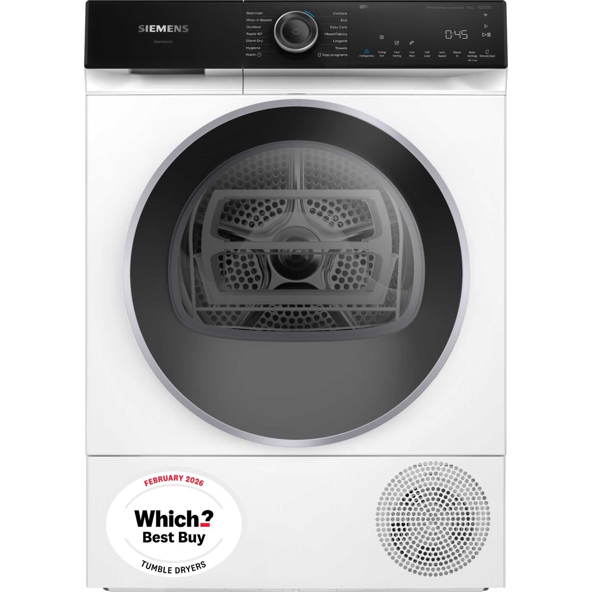 Siemens iQ500 9kg Heat Pump Tumble Dryer - WQ46H2D9GB