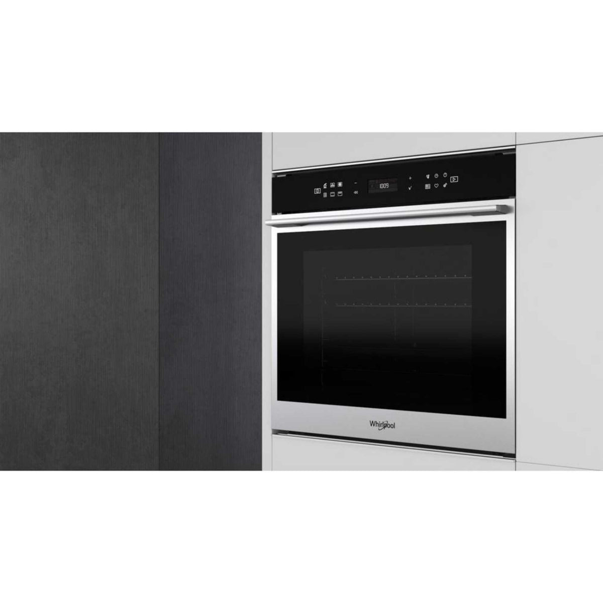 Whirlpool W7OM44S1P 73l Built-In Electric Pyrolytic Single Oven - Stainless Steel