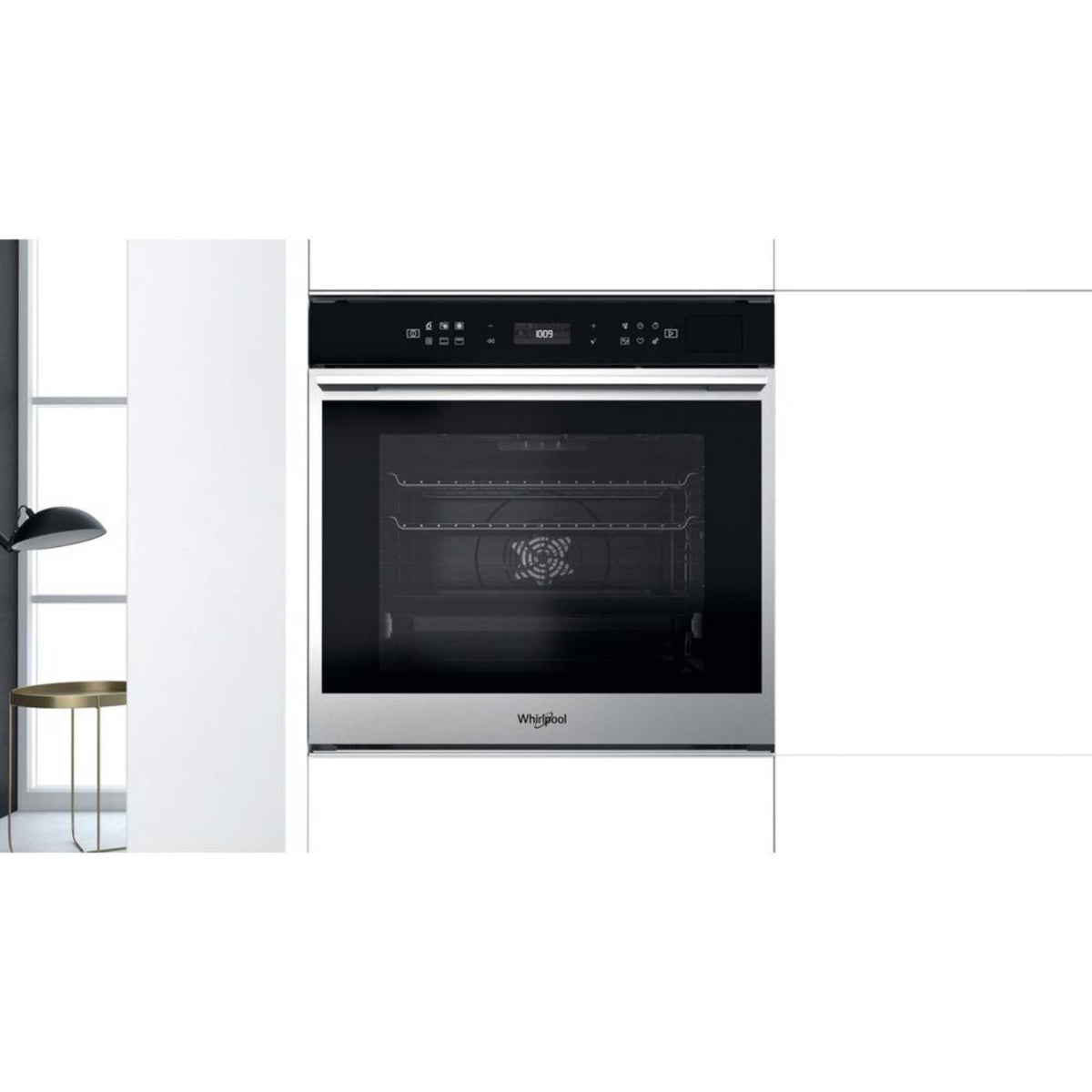 Whirlpool W7OM44S1P 73l Built-In Electric Pyrolytic Single Oven - Stainless Steel