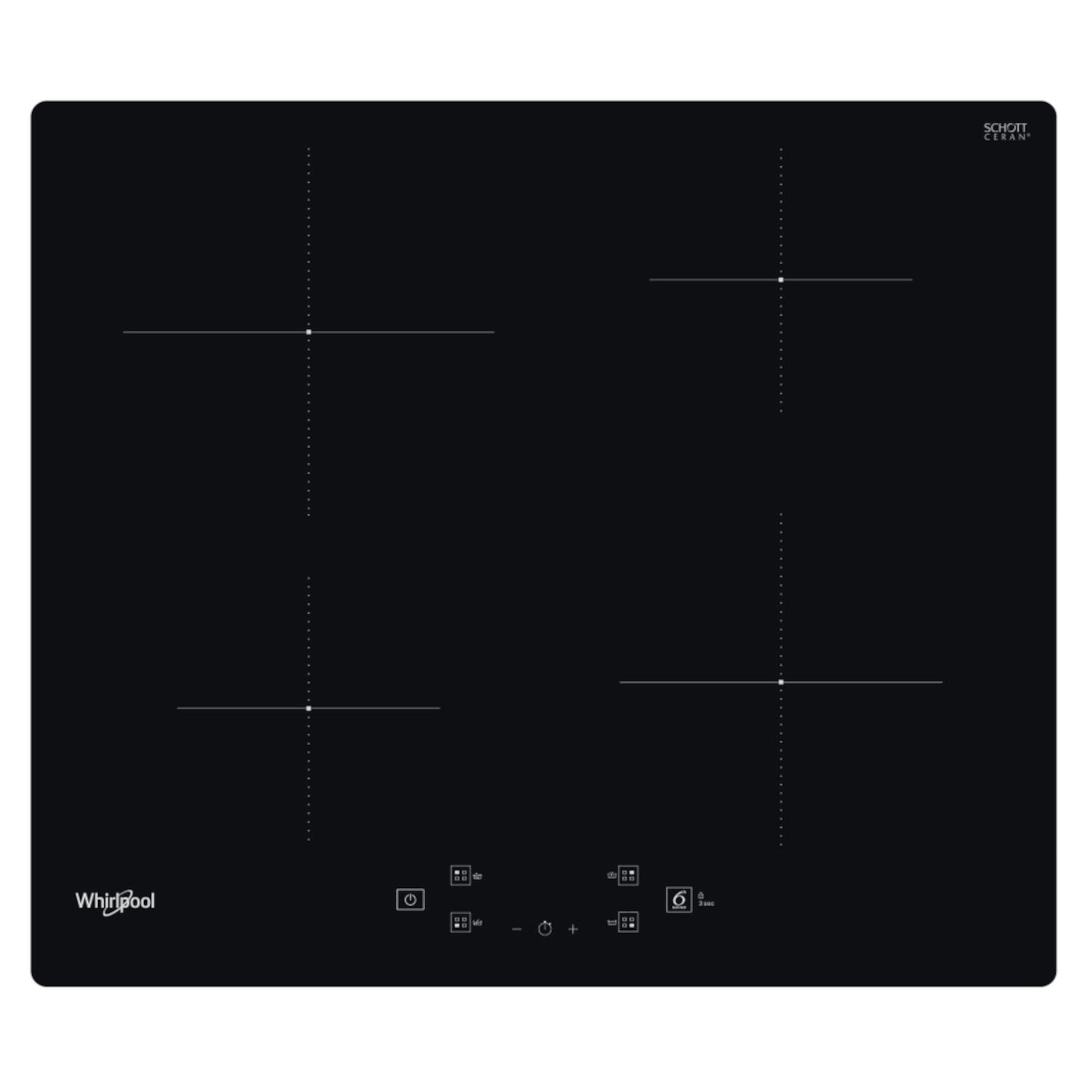 Whirlpool WS Q2160 NE 6TH SENSE 60cm 4 Zone Induction Hob - Black