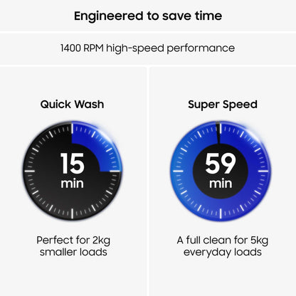 Samsung Bespoke AI 9kg 1400rpm Washing Machine - WW90DG6U85LEU1