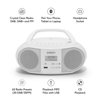 Roberts Zoombox 4 - White
