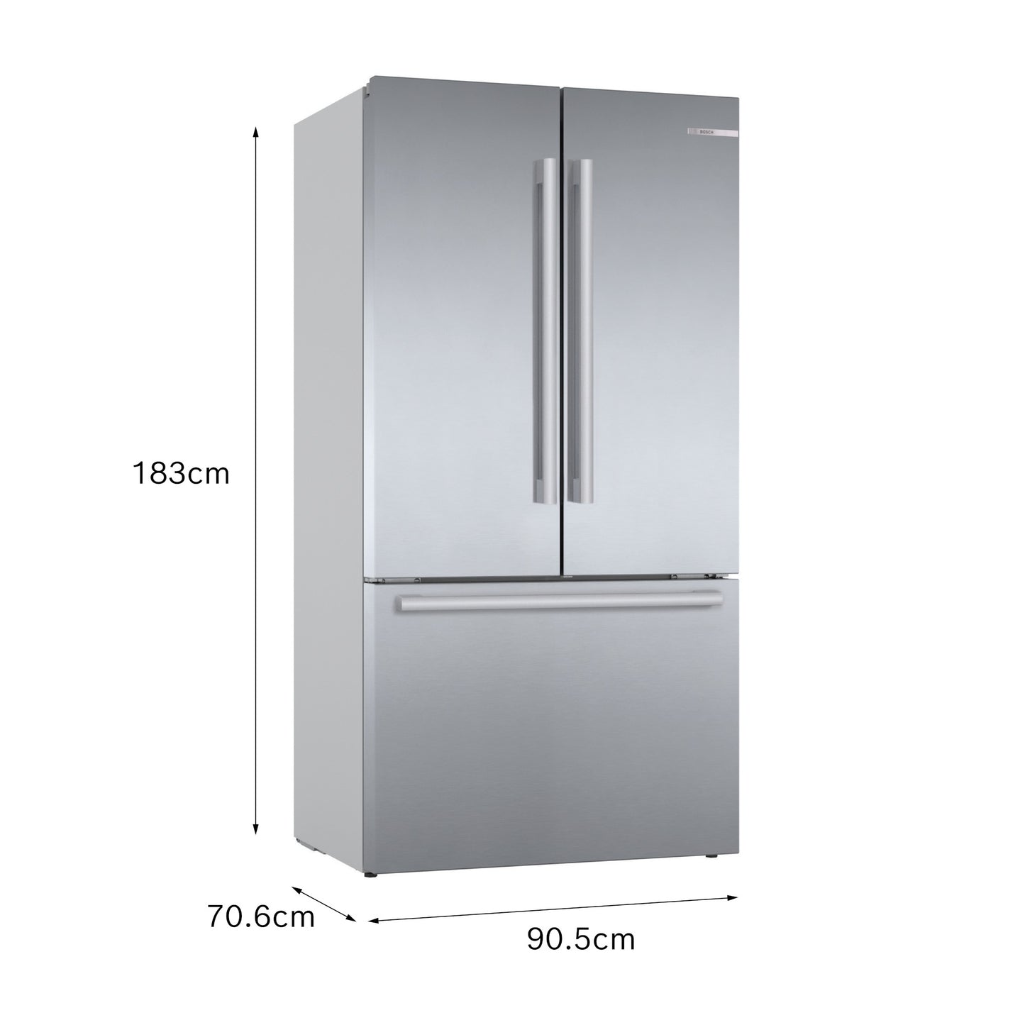 Bosch Series 8 American Style Fridge Freezer 60/40 No Frost - Stainless Steel - KFF96PIEP