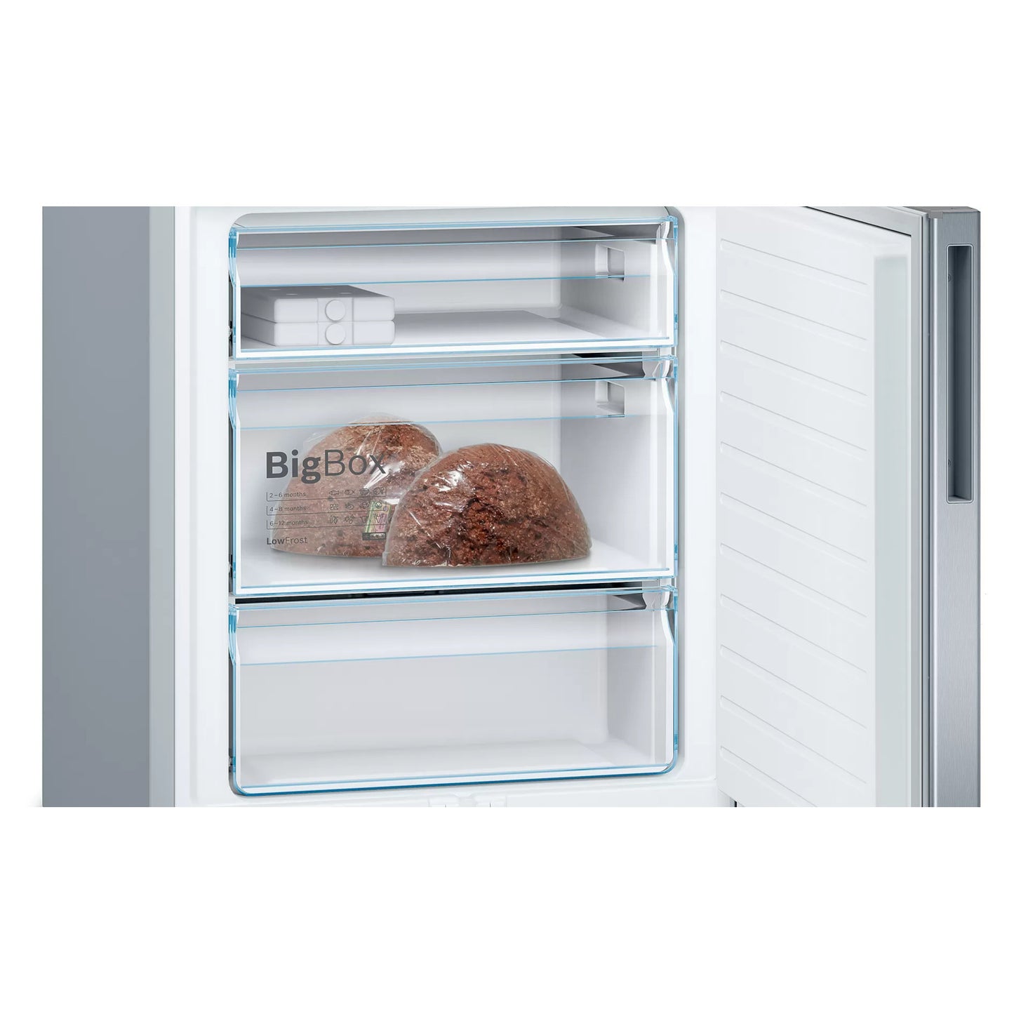 Bosch Series 6 Fridge Freezer 70/30 Low Frost - Brushed Steel - KGE49AICAG