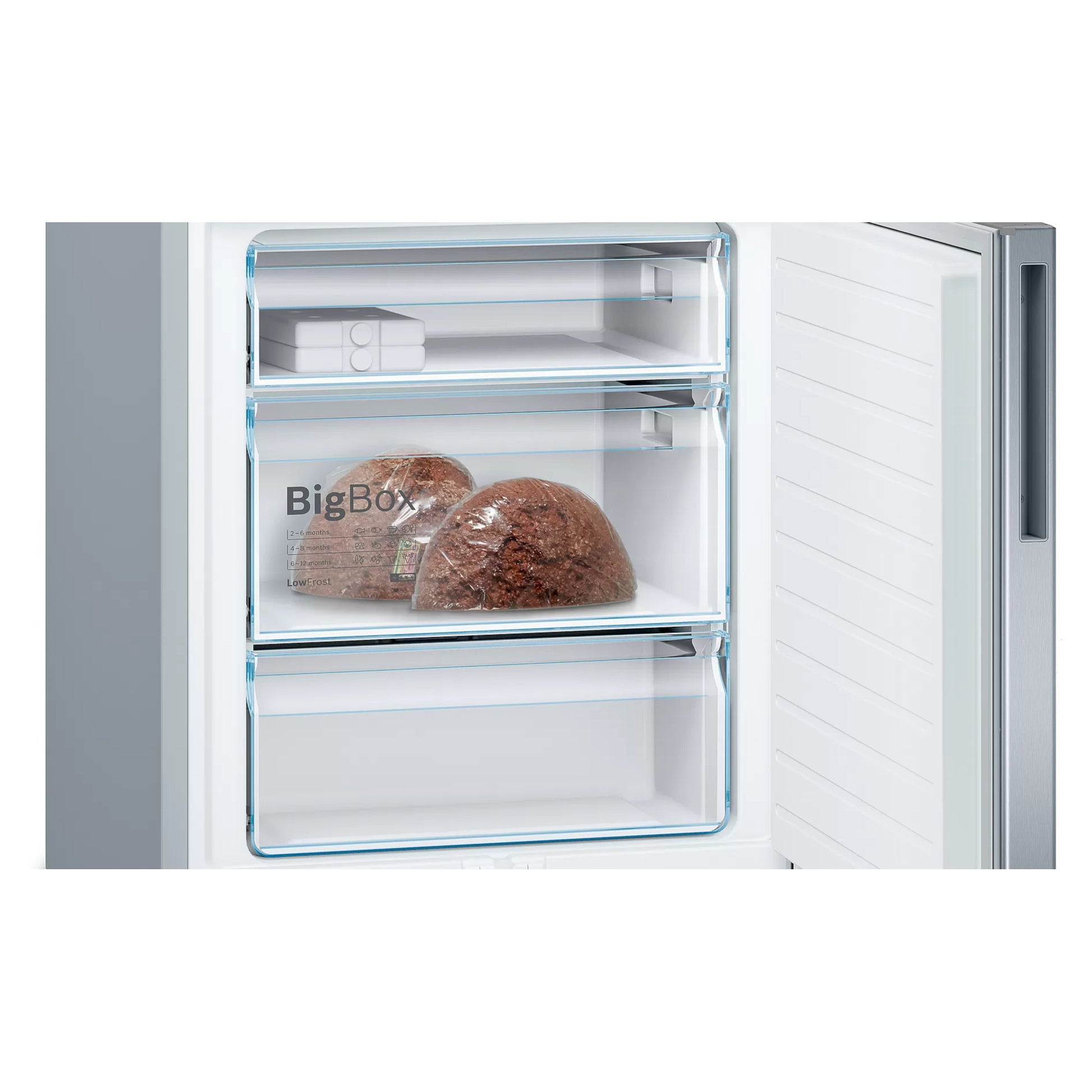 Bosch Series 6 Fridge Freezer 70/30 Low Frost - Brushed Steel - KGE49AICAG