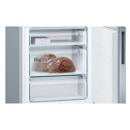 Bosch Series 6 Fridge Freezer 70/30 Low Frost - Brushed Steel - KGE49AICAG